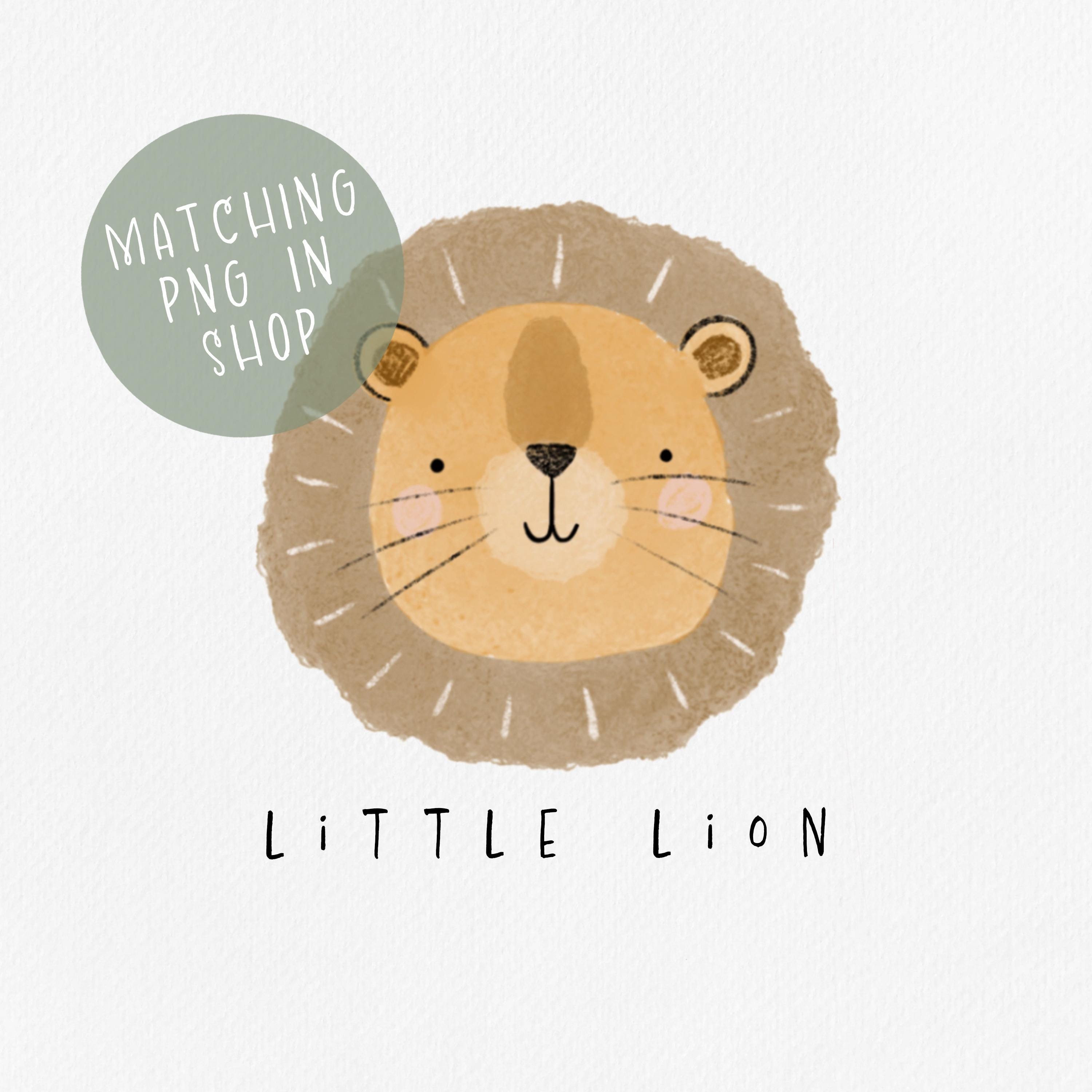 Lions Seamless Fabric Design, Cute Lion Pattern, Watercolor Surface ...