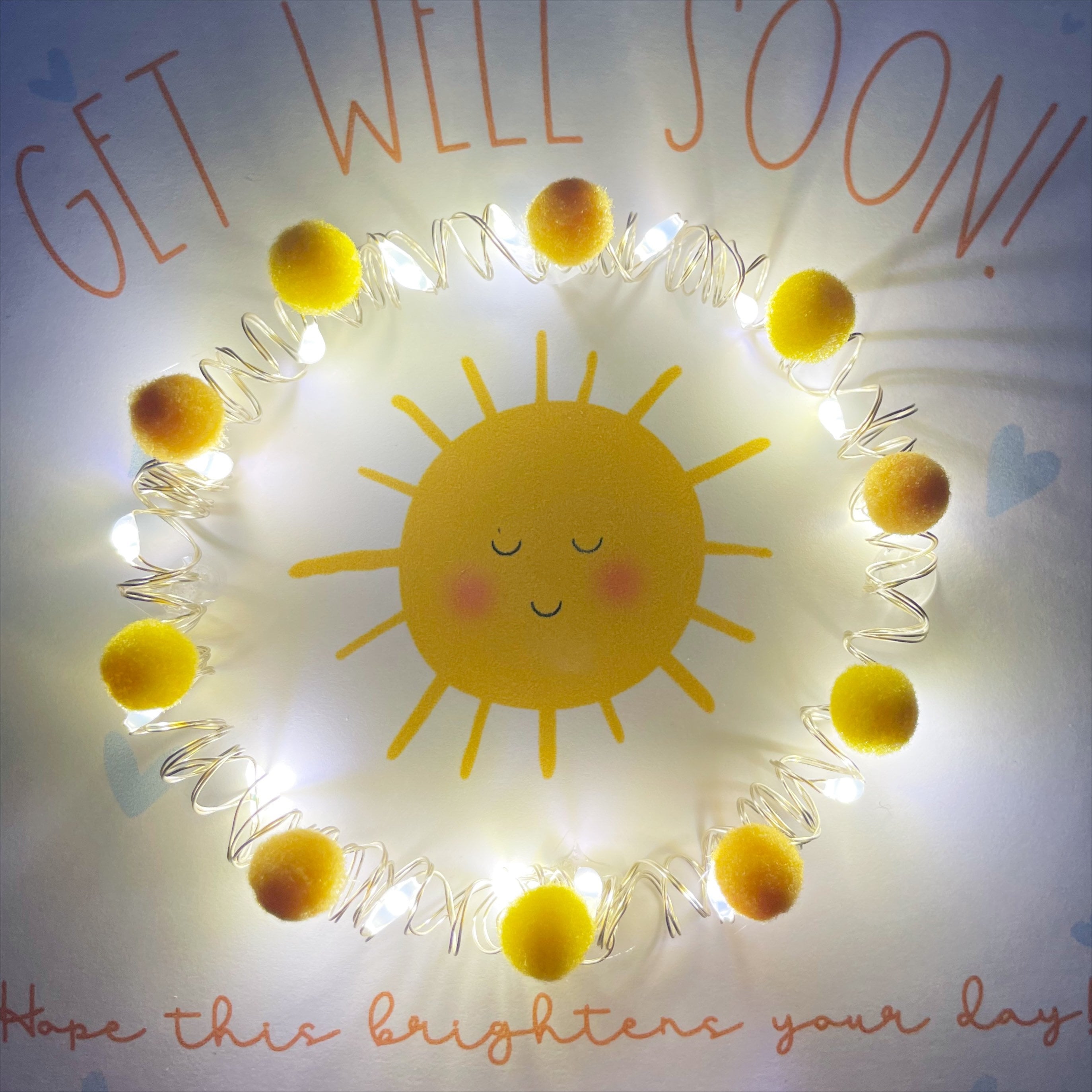 Get Well Soon Card, Sunshine Card, Light up Sunshine Card - Etsy UK