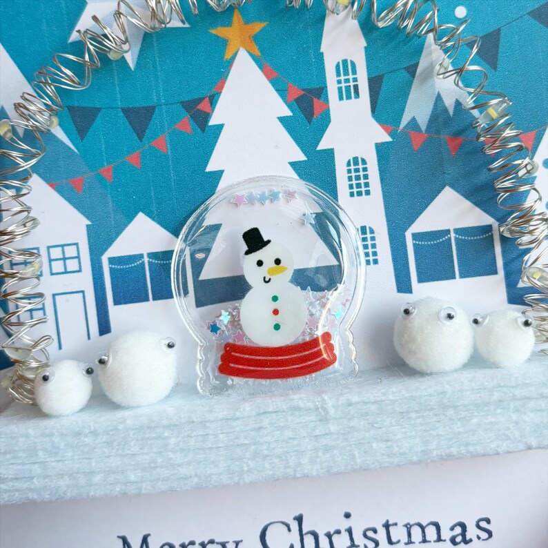 Christmas Snowman Light up Card, Personalised Light up Christmas Card