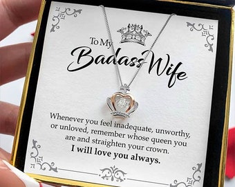 HusbandAndWife Necklace for Women to My Queen I Wish I Could Turn Back Clock I Will Find You Sooner Gifts Mother Necklace for Mom Wife Jewelry for Mom HusbandAndWife Necklace for Women to My Queen I Wish I Could Turn Back Clock I Will Find You Sooner Gifts Mother Necklace for Mom Wife Jewelry for Mom