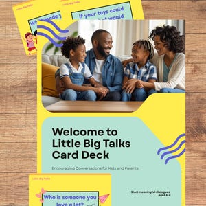 Cartes de conversation imprimables Little Big Talks pour enfants de 5 à 8 ans | Activité de création de liens familiaux | Parentalité sans écran | Intelligence émotionnelle