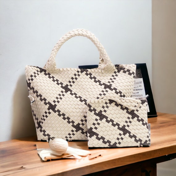 Woven Neoprene Tote and Wristlet