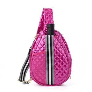 The Brooklyn Pickleball Puffer Sling Bag 6 Colors Electric Pink