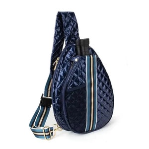 The Brooklyn Pickleball Puffer Sling Bag 6 Colors Navy