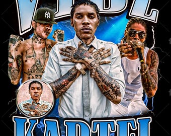 Vybz Kartel PNG, Dancehall King Digital Download, Reggae Music Clipart, Jamaican Artist Printable, Dancehall Art for T-Shirts, Stickers