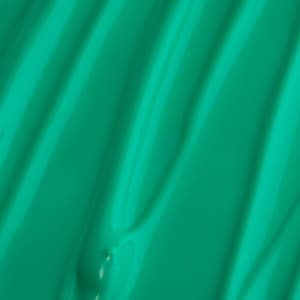 May include: A close-up of a smooth, teal green surface with a rippled texture.