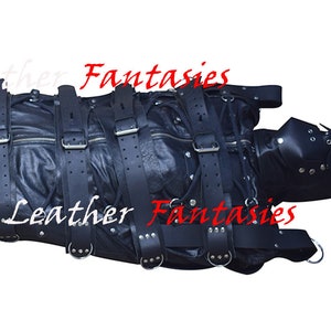 Genuine Leather Full Body Sleepsack with Hood – Handmade Restrictive Design