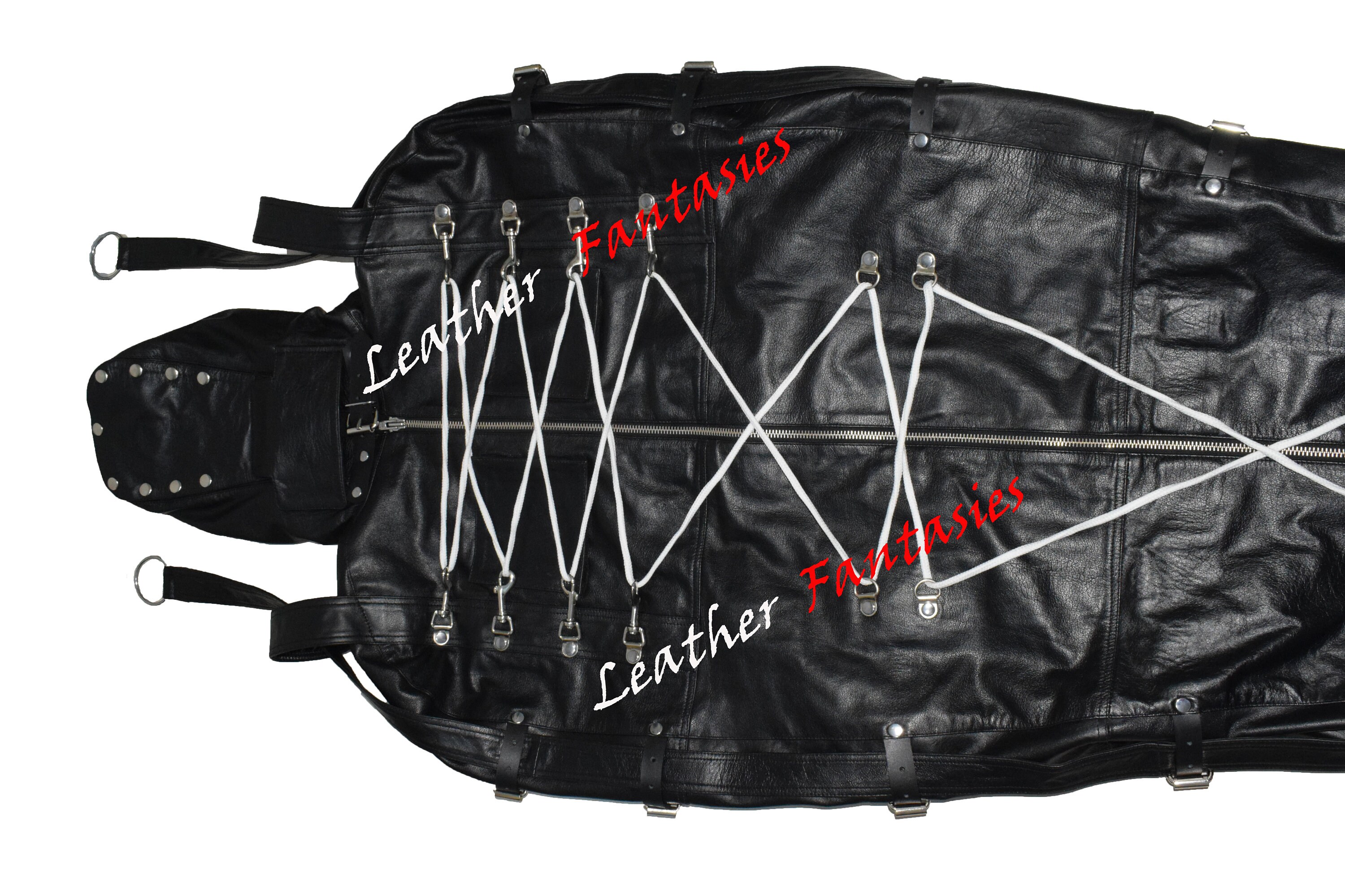 Black Genuine Leather Sleeping Sack Bondage Bag Restricted Etsy Uk