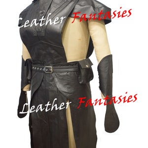 Genuine Leather Viking Armor With Cape style shoulder Adjustable Waist buckle belt Body Armor for re-enactment LARP Halloween Costume Unisex