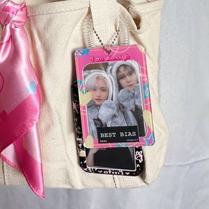 ATEEZ Hi Yunhwa Hi Atiny Yunho Seonghwa pinkfarbener Acryl-Halter