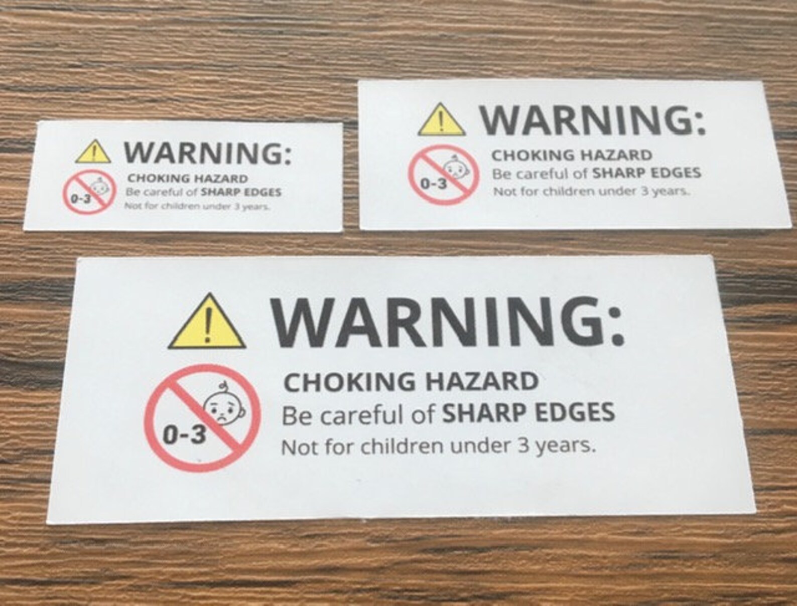 Choking hazard warning choking rectangular matt stickers Etsy