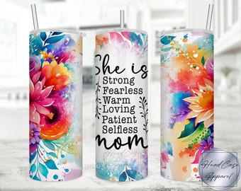 She Is Mom Tumbler, Mom Tumbler, Custom Mom Tumbler, Mother's Day Gift for Mom, Mother's Day Tumbler, Floral Mom Tumbler, Handmade Gift