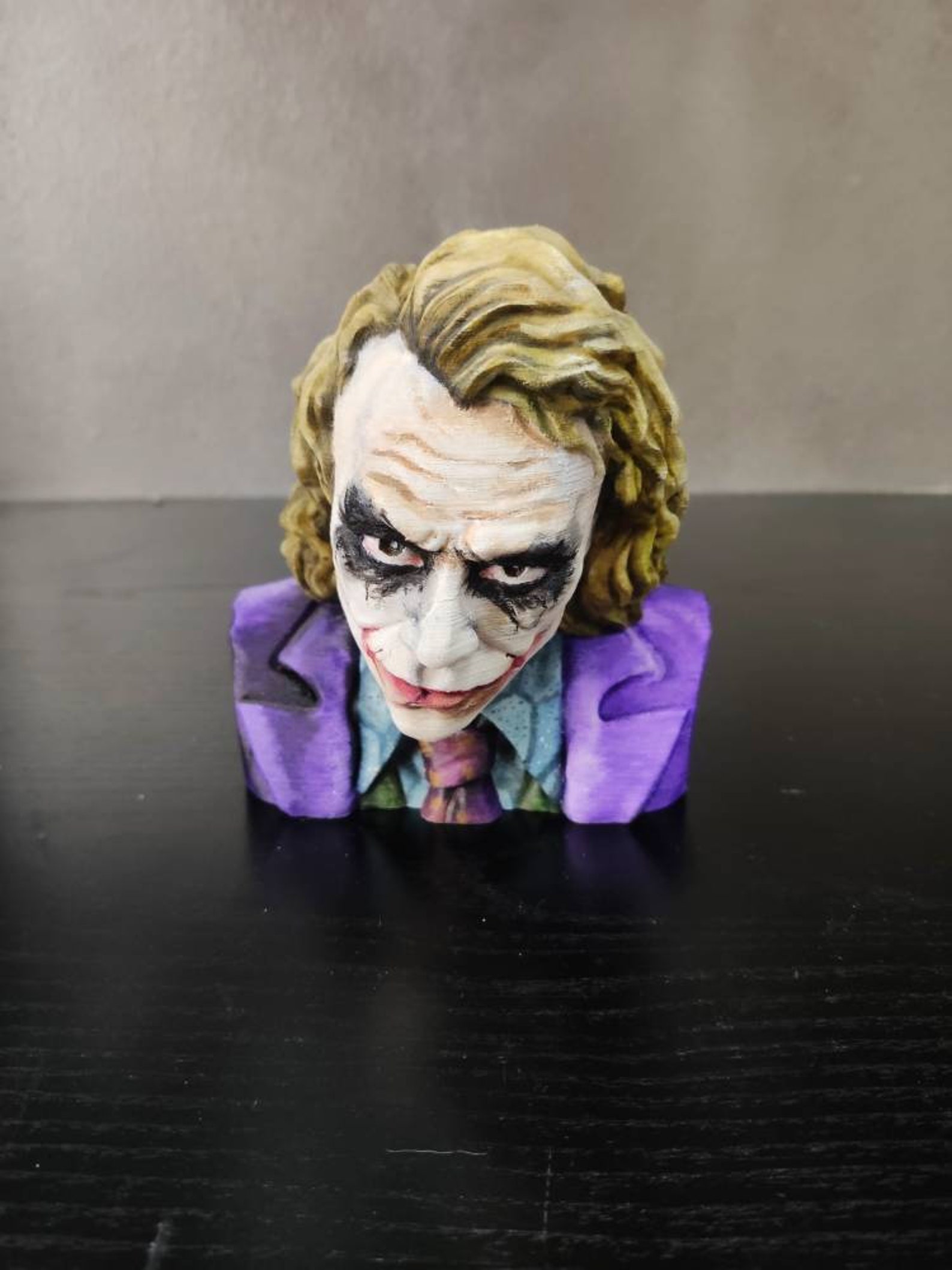 Joker 3d printed and hand painted collectible figurine/ Etsy