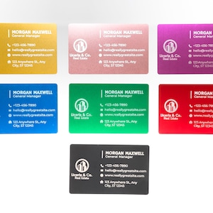 Custom Engraved Aluminum Business Cards – Make Your First Impression Unforgettable! - Laser engraved with size 85mm. x 54mm.