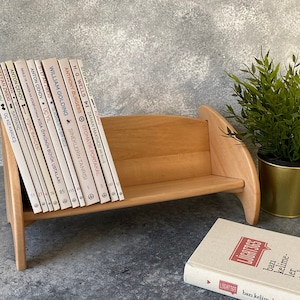 Wooden Bookshelf, Wooden Book Bench, Handmade Bench Style Book Holder, Desktop Organiser Bookcase