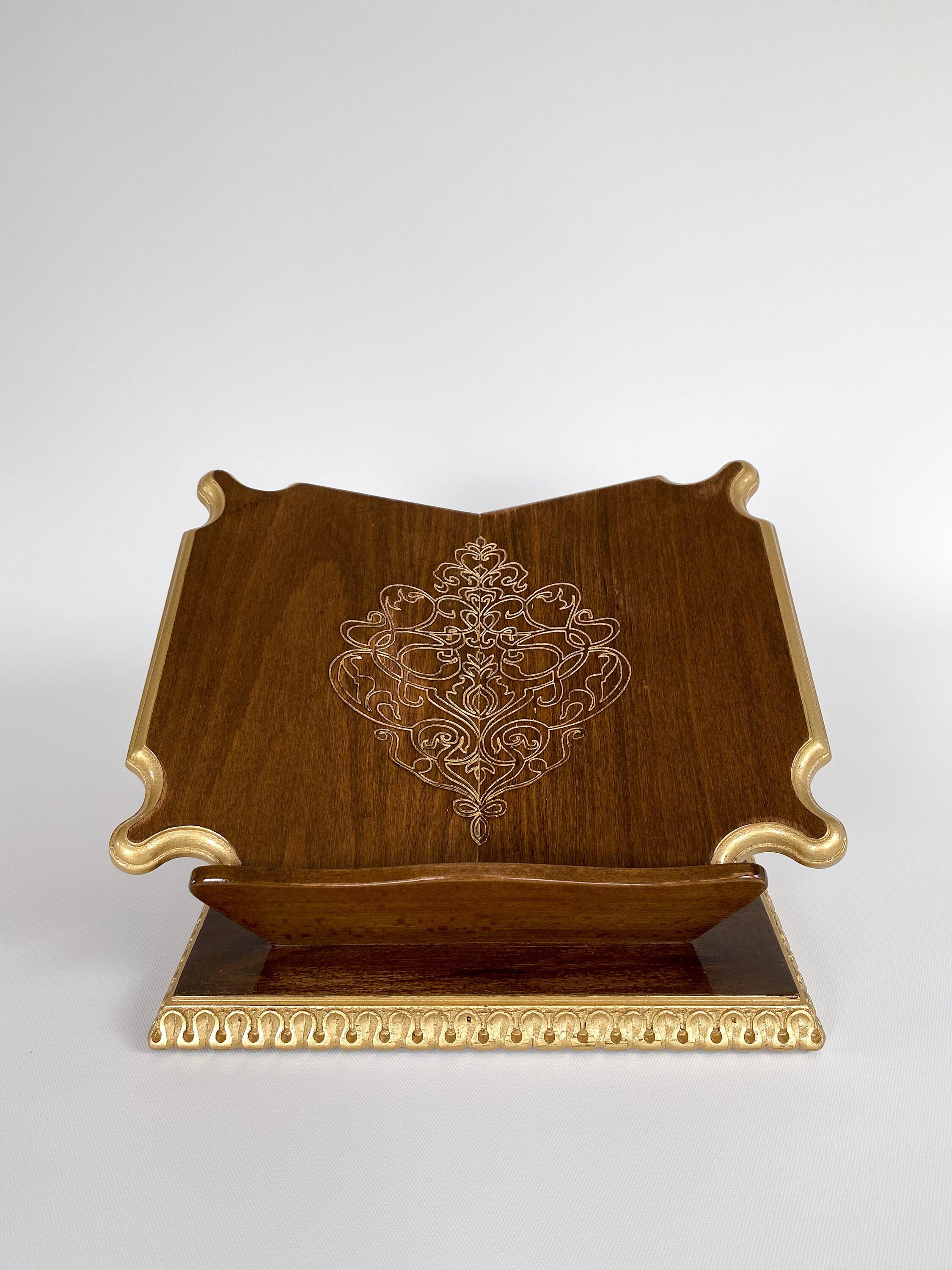 Carved Book Stand Handmade Book Holder Reading Stand Etsy