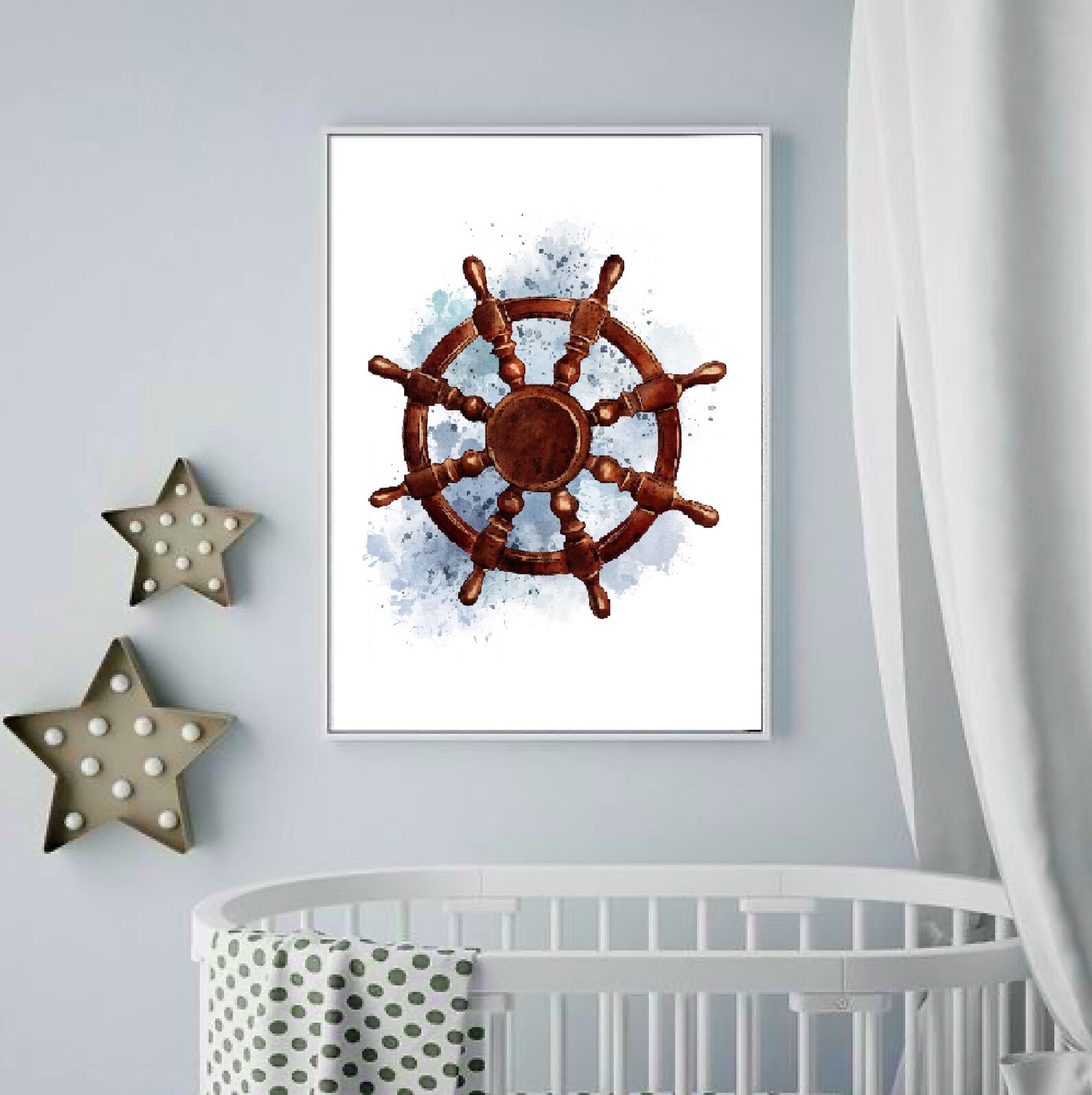 Set of 3 Nautical Wall Art Watercolor Nautical Wall Art Etsy