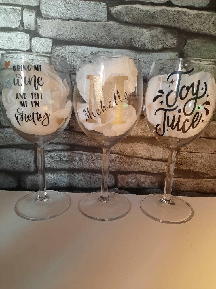 Personalised Wine Glasses Made to Order Etsy