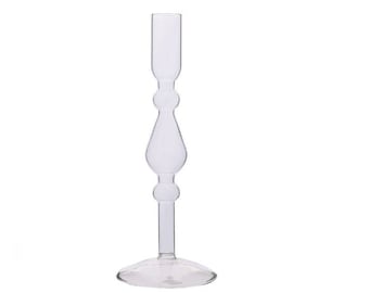 Hestia Glass Candle Holder, Dinner Candle Holder