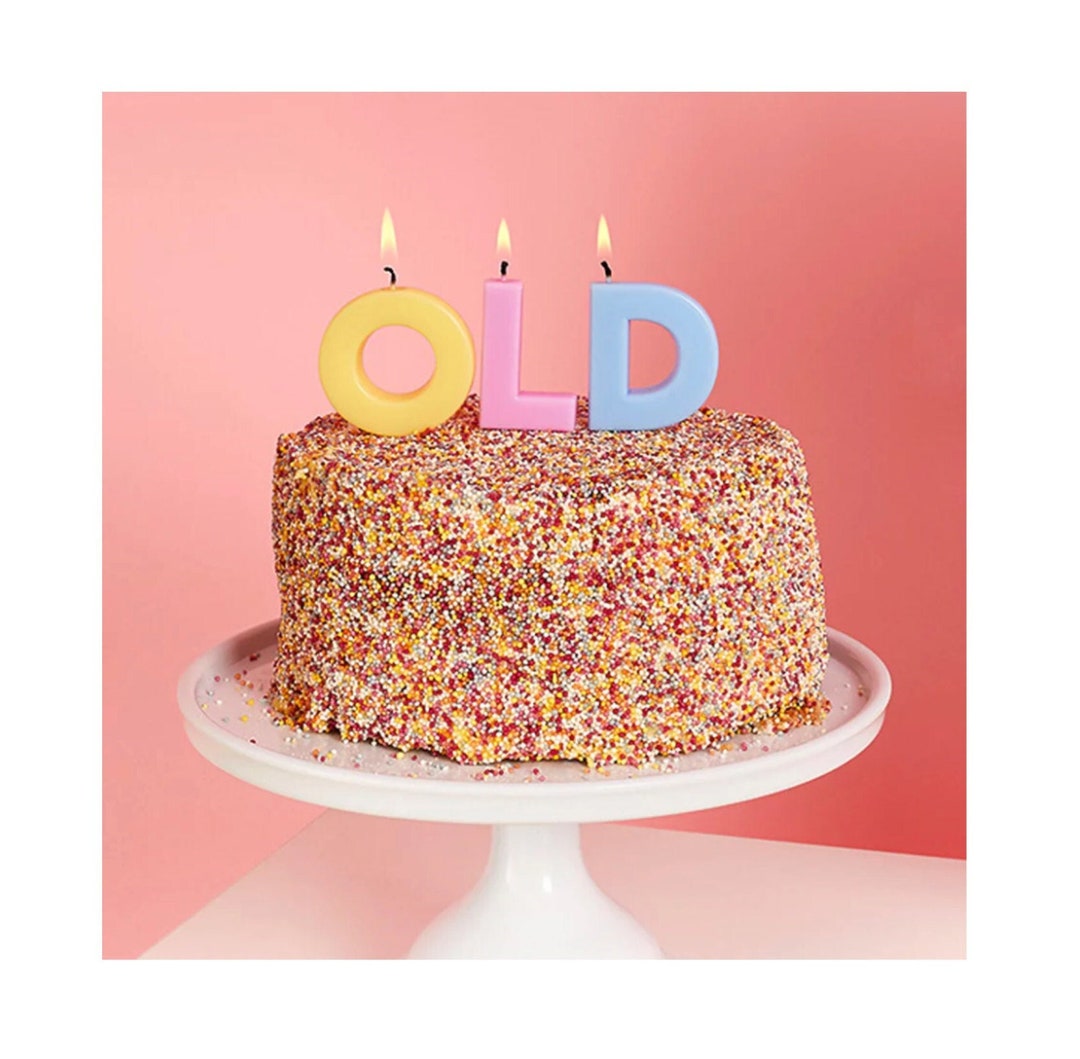 Pastel 'OLD' Candles Birthday Candles Etsy