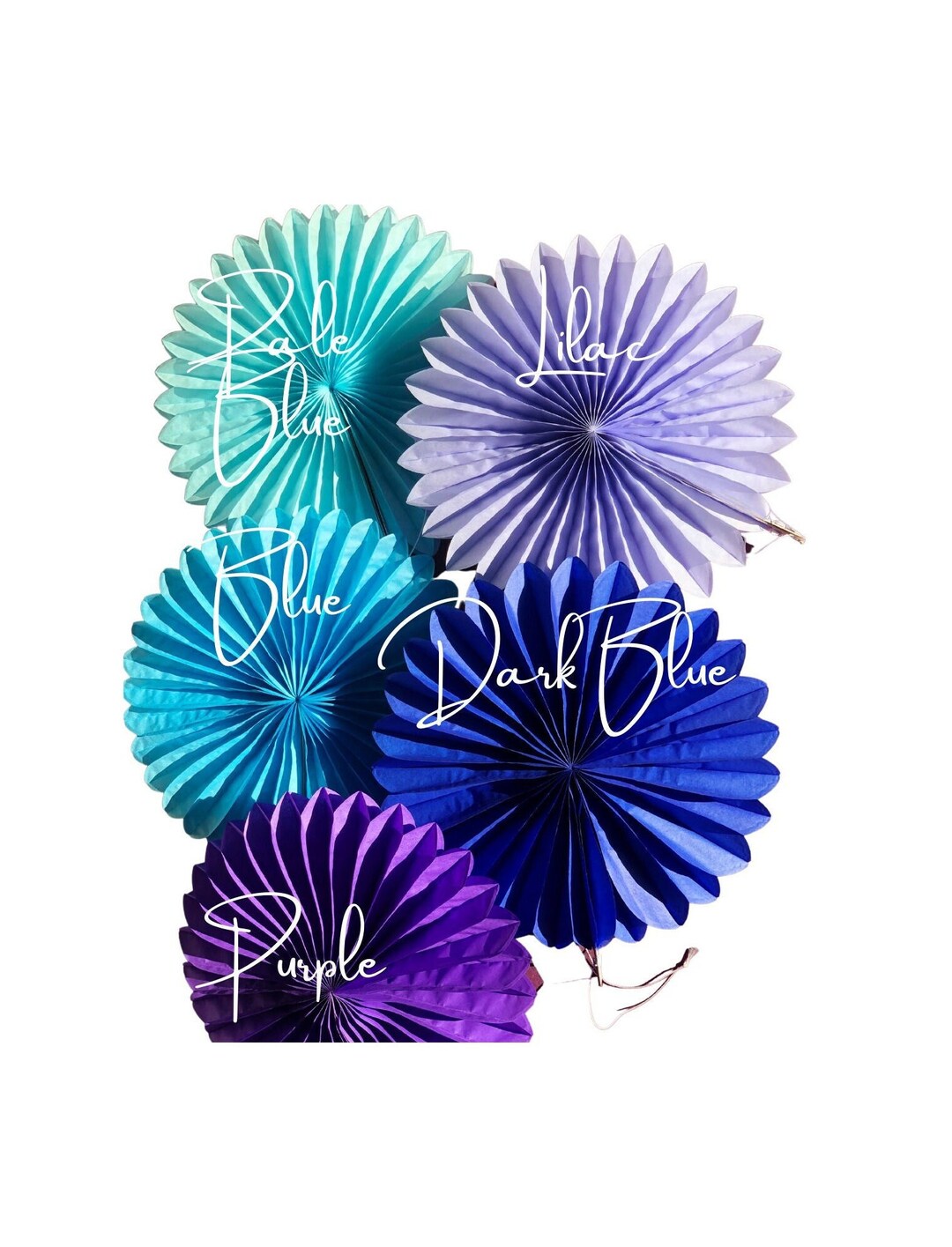 25cm/10inch Decorative Paper Fans 25cm/10inch Tissue Paper Etsy