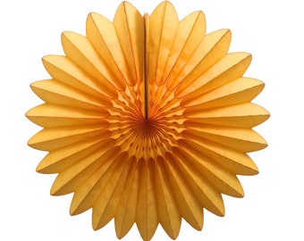 45cm 18inch Gold Paper Flower 'Fanburst', 45cm Gold Paper Decoration