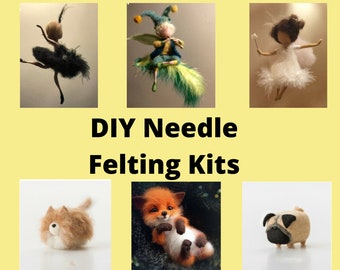 DIY Needle Felting Kit, DIY Needle Felting Animal, DIY Needle Felting Fairy