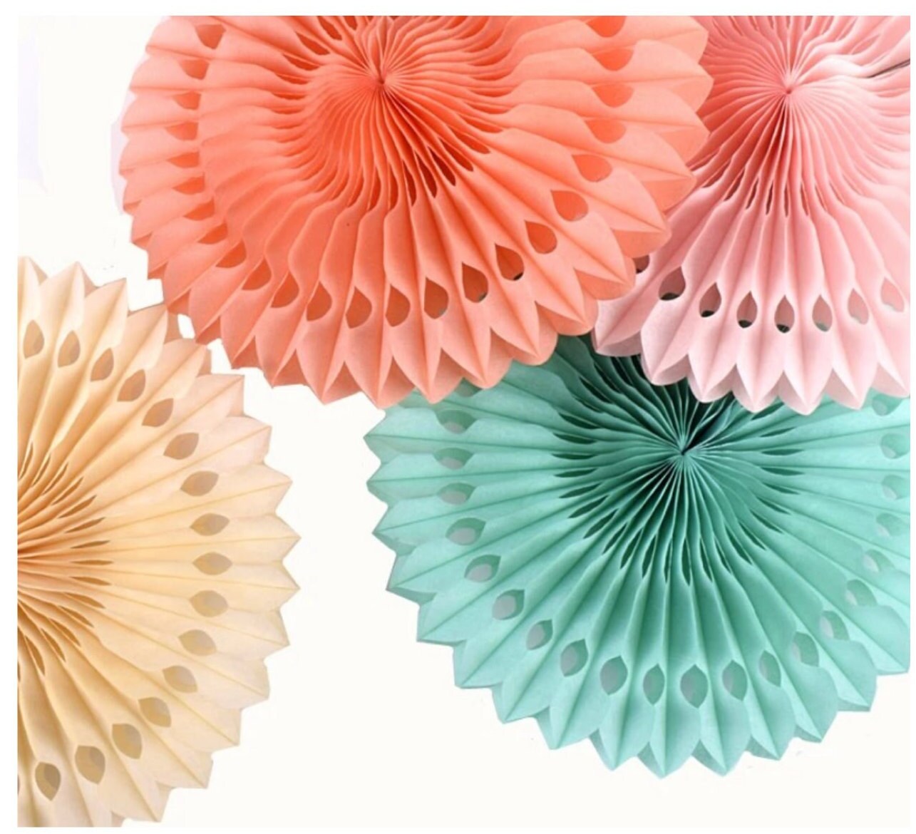 20cm/8 Inch Decorative Paper Fans 20cm/8 Inch Tissue Paper Etsy UK