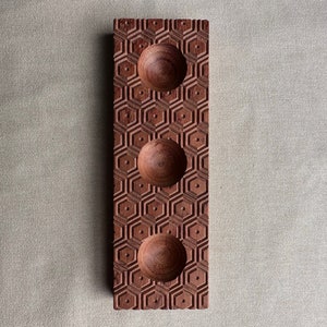 Ravioli Trio Mold BEEHIVE – Bubinga – RT201BU, Ravioli Mold, Wooden ravioli mold, Handmade ravioli mold,Ravioli mould,Wooden Board,