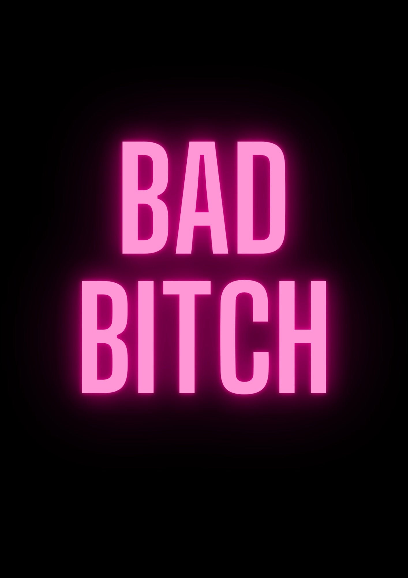 Bad Bitch Quote Print Etsy