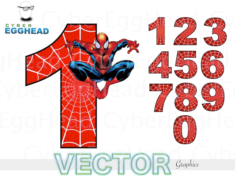 Puede incluir: Gr&aacute;fico con Spider-Man y n&uacute;meros. El n&uacute;mero 1 es rojo con un dise&ntilde;o de telara&ntilde;a blanca, y Spider-Man est&aacute; en una pose din&aacute;mica. Los otros n&uacute;meros 0-9 tambi&eacute;n tienen un dise&ntilde;o de telara&ntilde;a roja.
