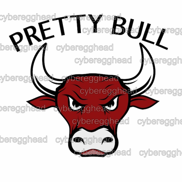 Pretty Bull SVG | Vector Jackie Pretty Bull design SVG | Red Bull Head | Bull Clip Art | Halle Berry movie SVG | justice fighter