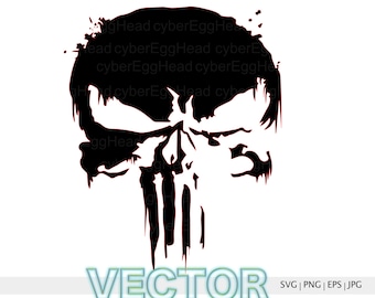 The Punisher SVG - PNG - EPS - Jpg / Descarga digital / perfecto para hacer una camiseta gráfica para mujeres y camisetas gráficas para hombres