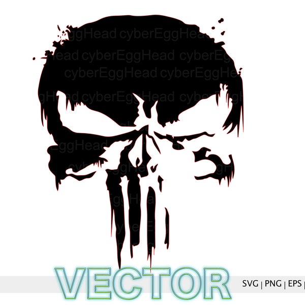 The Punisher SVG - PNG - EPS - Jpg |  Digital Download | perfect for making a Women Graphic Tees and Men Graphic Tees