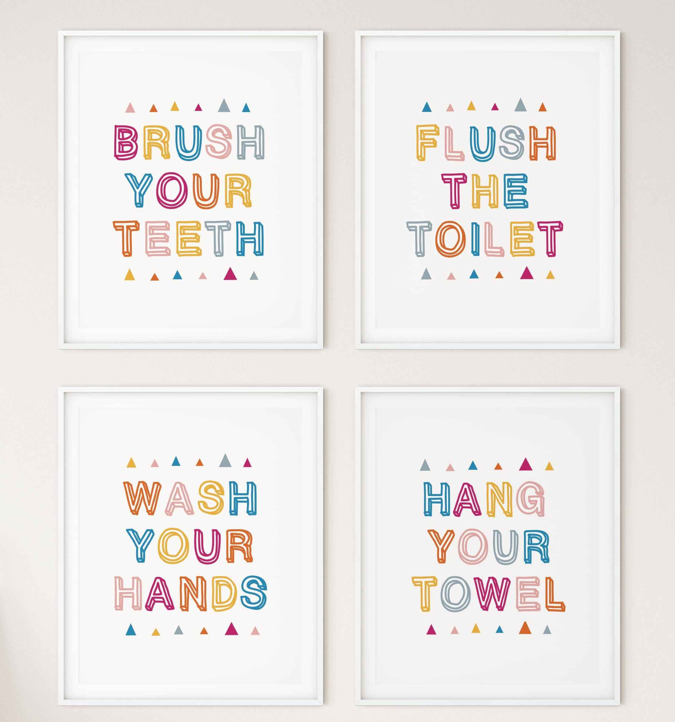 Badezimmer Regeln Print Druckbare Wandkunst Badezimmer Home - Etsy.de