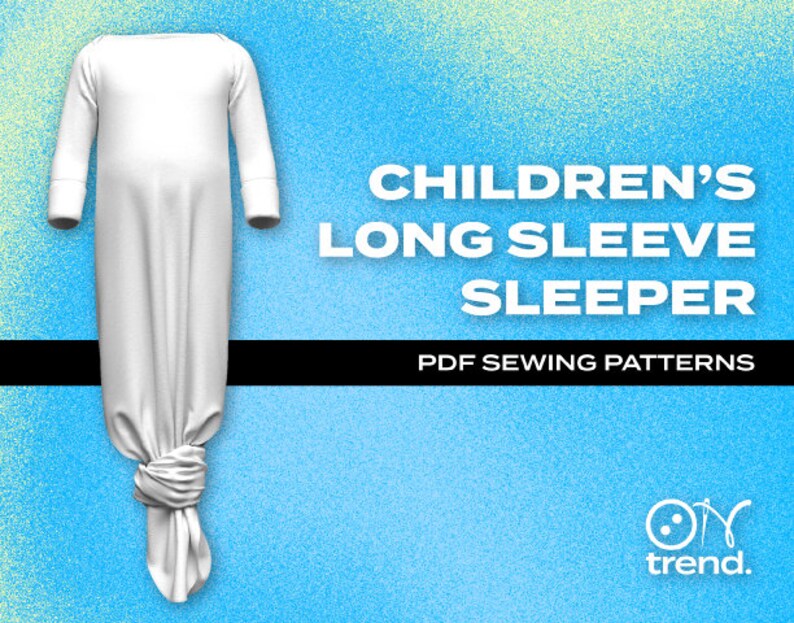 CHILDREN'S SLEEPER Pdf Sewing Patterns Sizes newborn Etsy