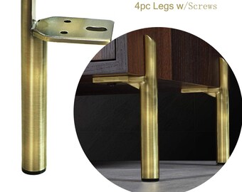 Metal Furniture Legs, Retro Style Coffee Table Legs Brass Bronze Wire Drawing Kitchen Table Legs  Cabinet Cupboard Feet, DIY Furniture Feet