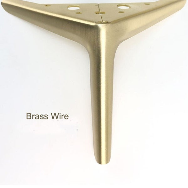 4PC Brass wire texture Furniture Legs, cabinet legs,sofa Feet, furniture feet support foot