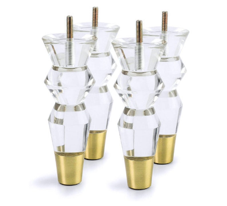 Acrylic Furniture Legs Silver Replacement Sofa Feet Etsy