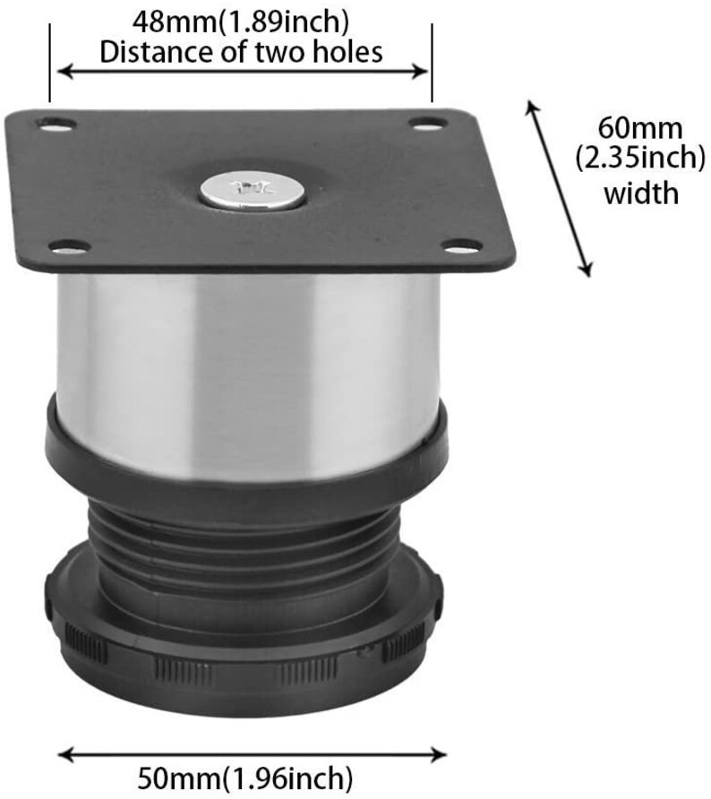 Furniture Metal Legs Adjustable Stainless Steel Etsy