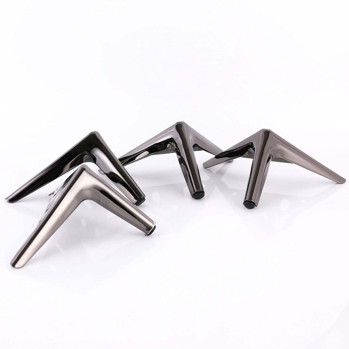Set of 4 Triangle Furniture Legs 5 Inch Modern Metal Sofa Legs Etsy