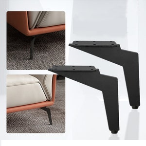 4PC Metal Furniture Legs, Carbon Steel Sickle Shape Coffee Table Sofa Kitchen Legs Cabinet Cupboard Feet, DIY Furniture Hardware