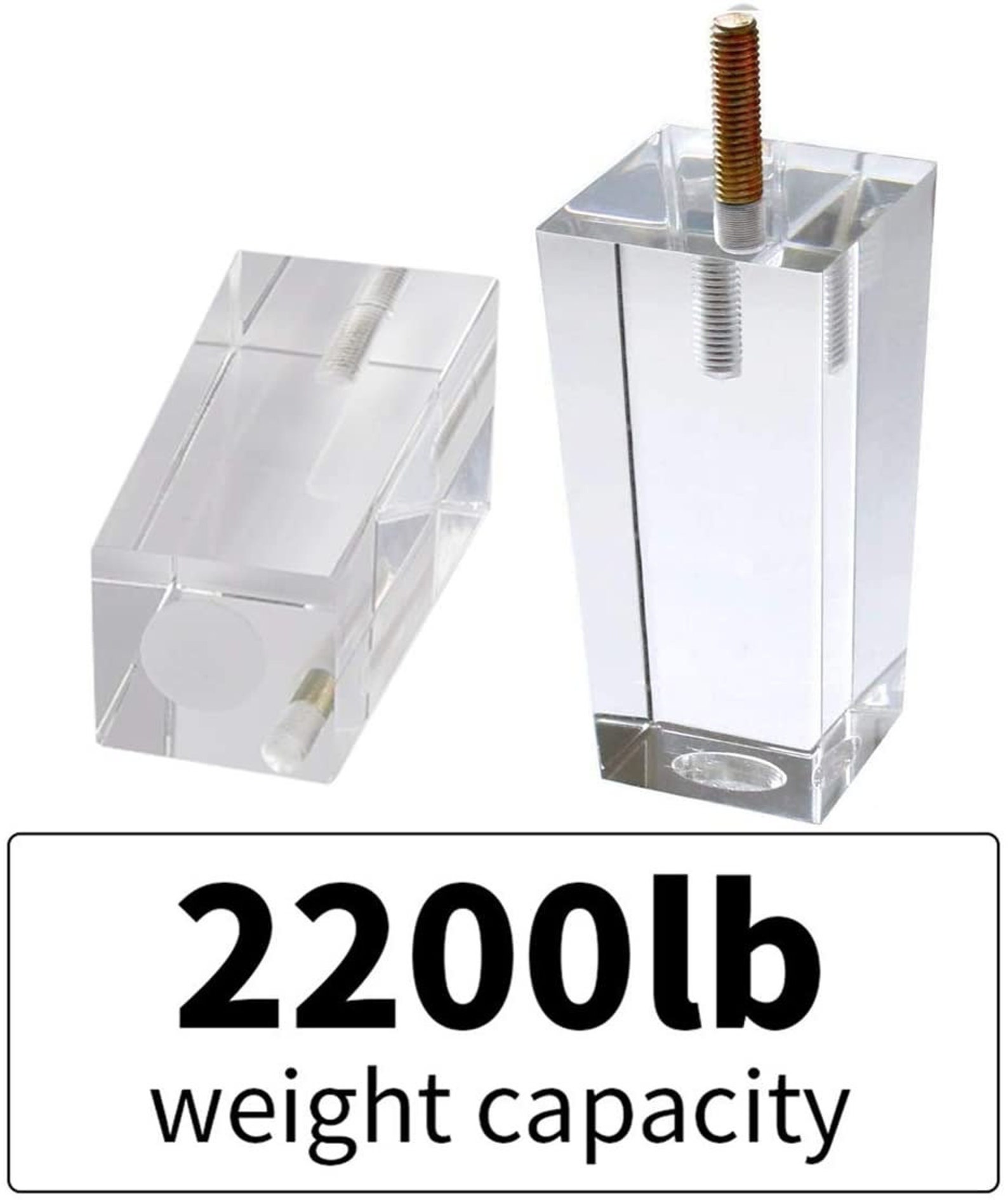 Square Acrylic Furniture Legs Sofa Stand Legs for Bed Table Etsy