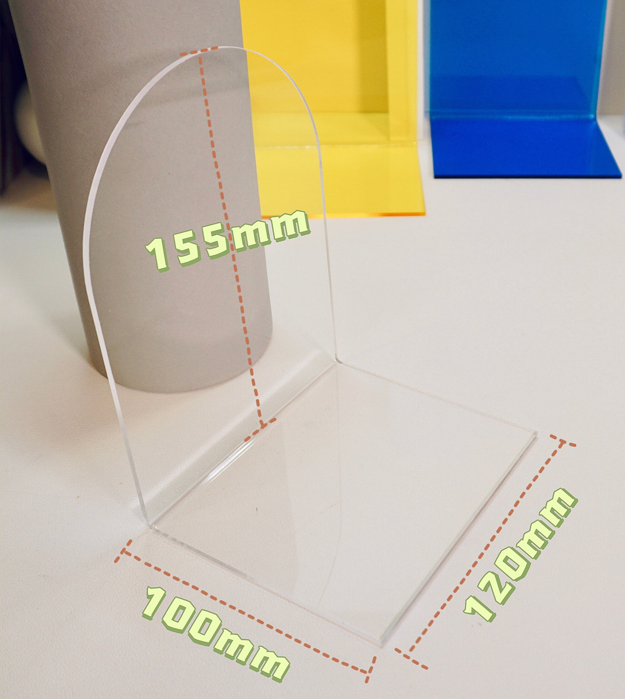 Acrylic Bookends Bookshelf Art Decor Stopper Book Light Luxury Etsy UK