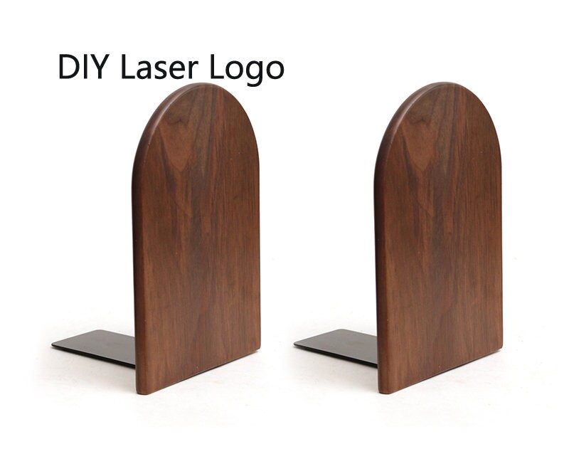 Custom Laser engraving Book Ends bookshelf bookcase Wooden Etsy