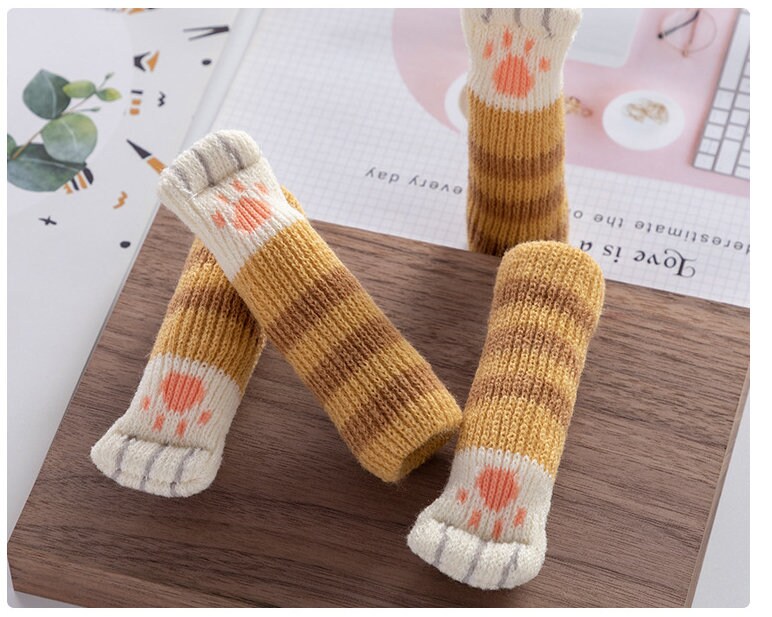Buy 16PCS Cat Knitting Wool Furniture Protectors Feet Socks Pads