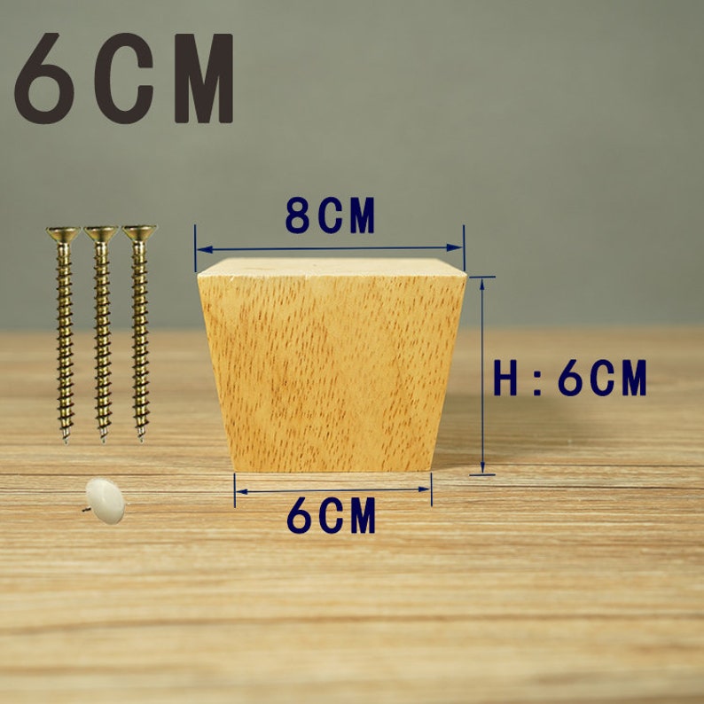 4PCS Square Wooden Furniture Legs Legs for Coffee Table Sofa Etsy