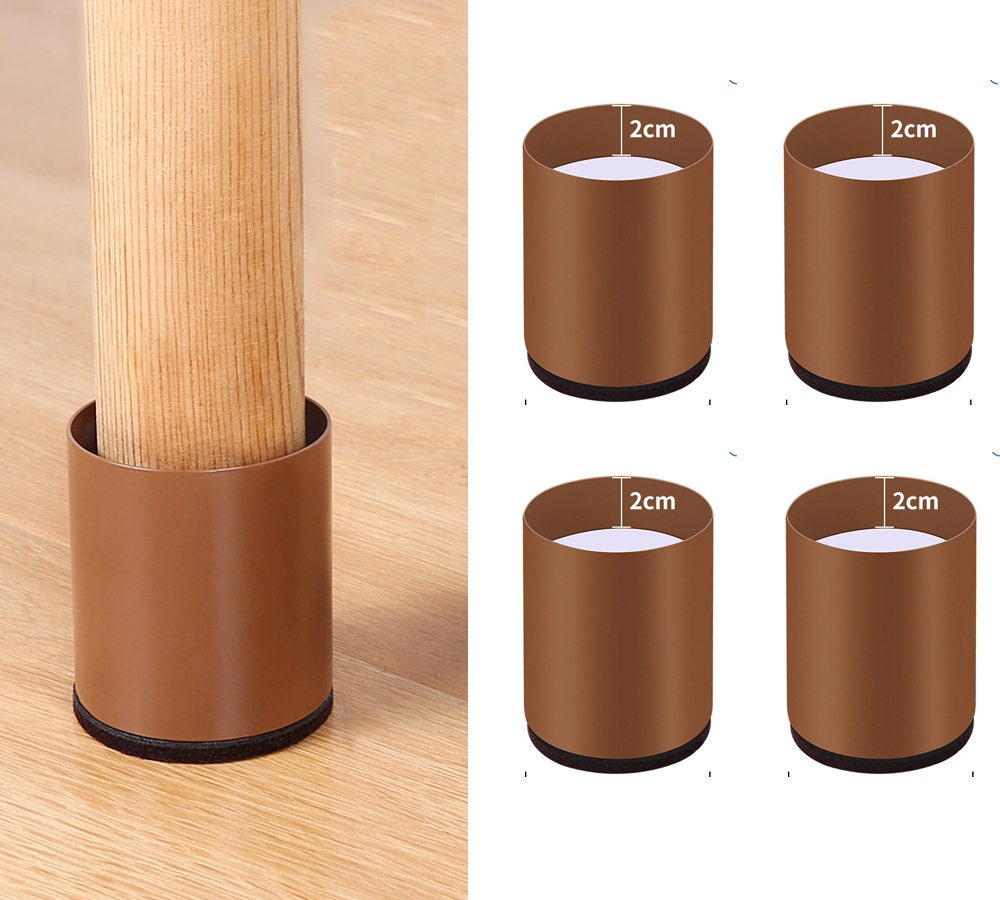 Plastic Tall Floor Protector Furniture Feet Legs W/Non Slip Rubber Grip Pad 2 Th Home Care