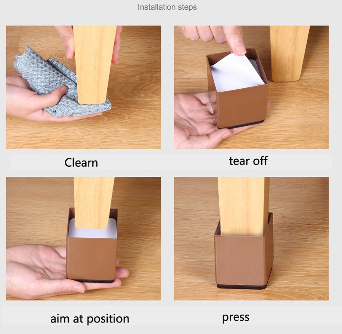 4Stk Möbelaufstockung Fuß Carbon Stahl Unterlage Tischstuhl | Etsy