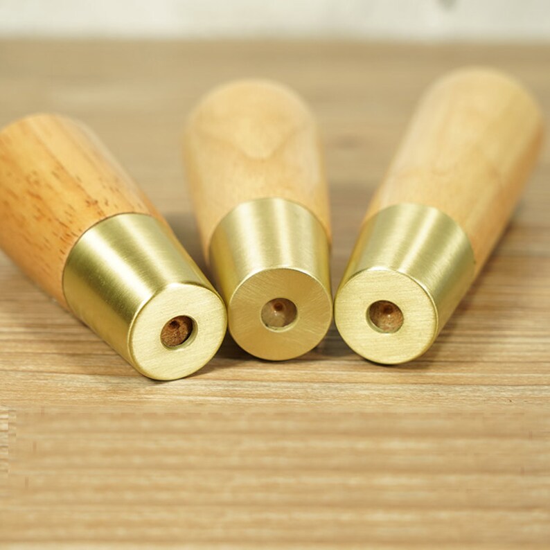 4pc 4 5 6 7 8 11.8 Solid Wood Furniture Legs Golden Etsy